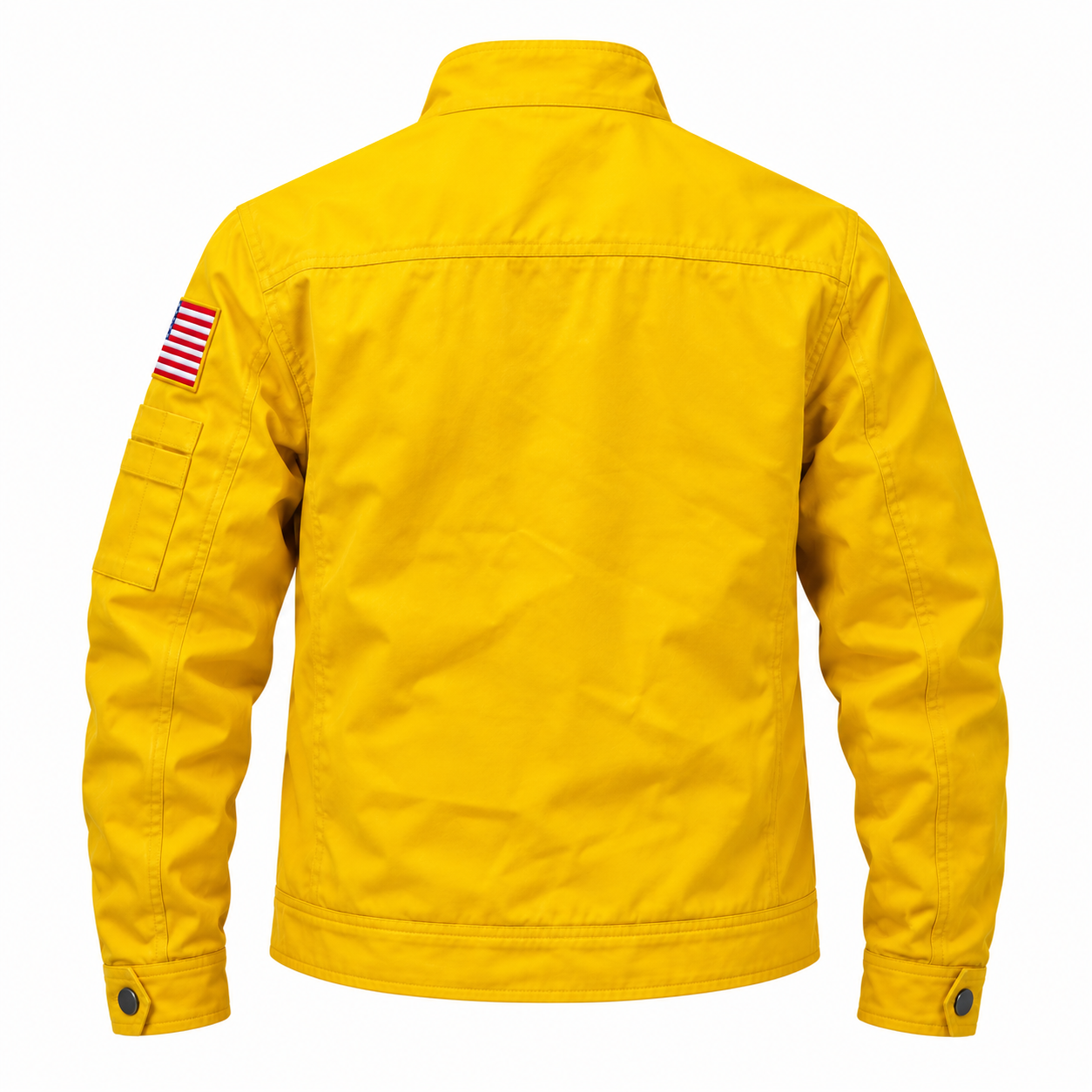 Yellow Mission Flight Jacket with Space Patches, Project Hail Mary Inspired Cotton Utility Jacket - Image 5
